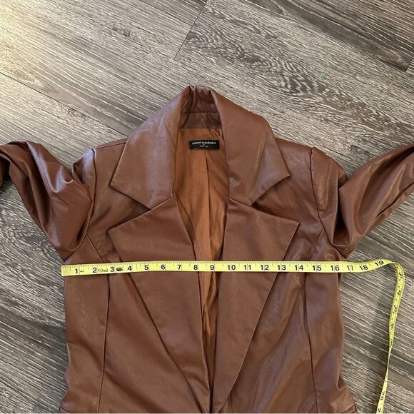 Naked Wardrobe Faux Leather Blazer - Picture 7 of 8